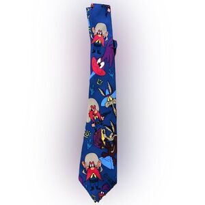 1992 Looney Tunes Road Runner and Wile E. Coyote Neck Tie